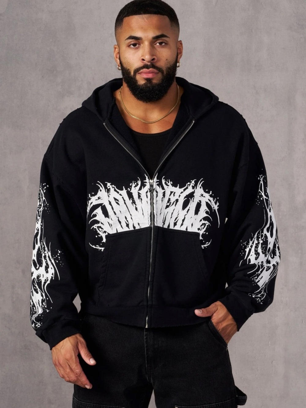 YoungLA - Venom Hoodies - 5128 - Charcoal Wash - Men’s xxL 2xL